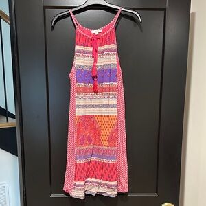 Jade Melody Tam Bright sleeveless block print inspired dress size L